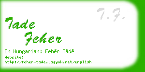 tade feher business card